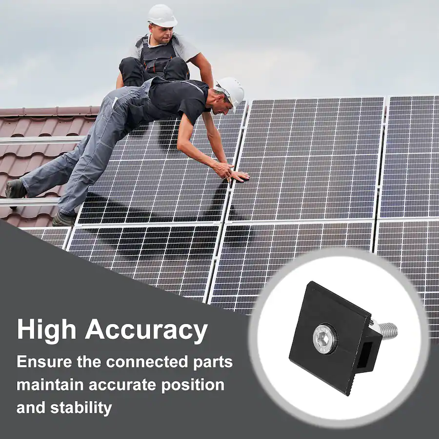 Bracket Power Systems Unique Bargains Adjustable Solar End Clamp Aluminum 30mm for Solar ...