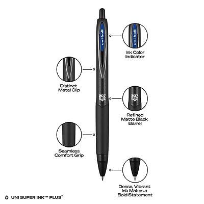 - Distinct Metal Clip
- Refined Matte Black Barrel
- Seamless Comfort Grip
- Ink Color Indicator
- Dense, Vibrant Ink Makes a Bold Statement
- UNI SUPER INK™ PLUS