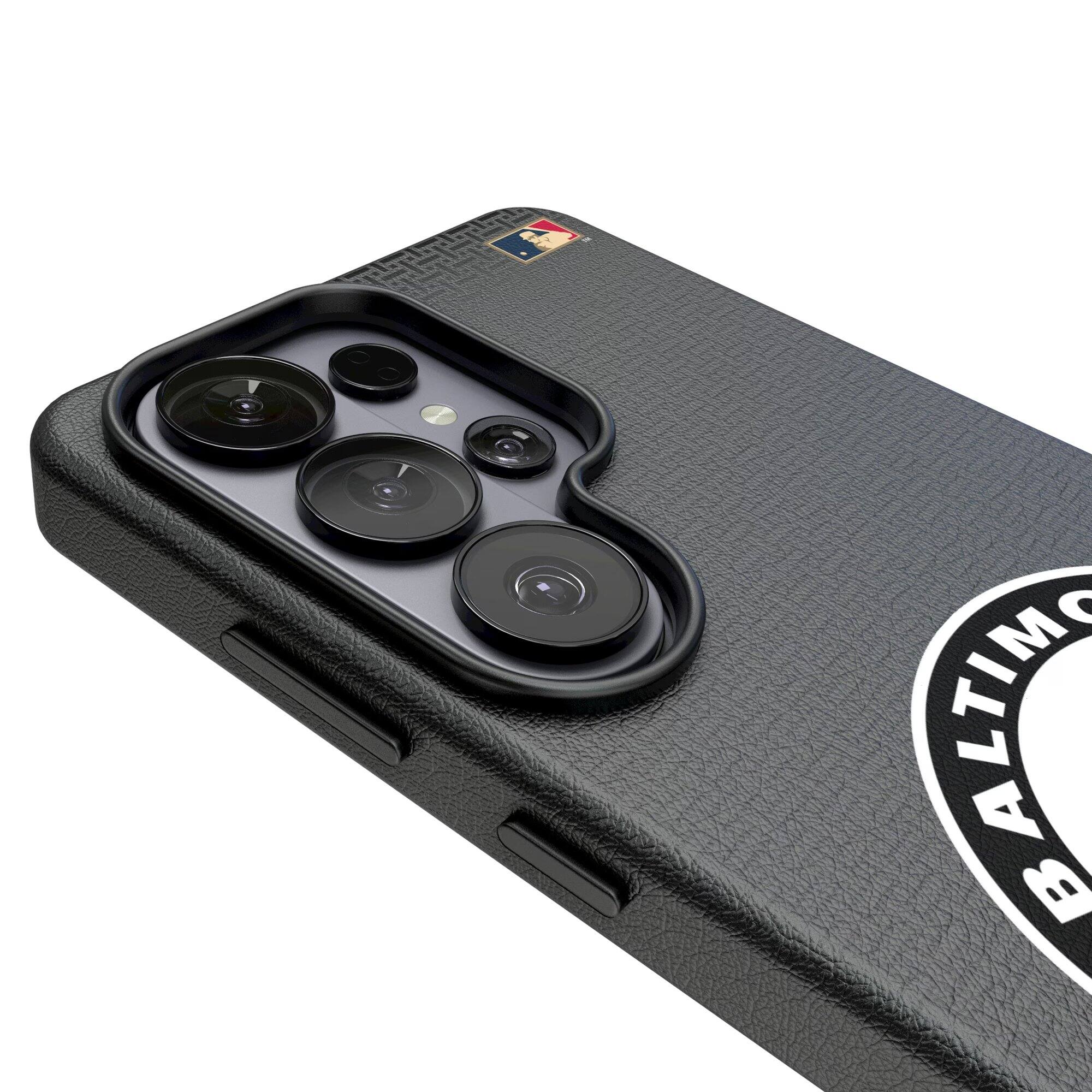 Alt View 2. Keyscaper - Baltimore Orioles Cooperstown Collection 1966-1969 Galaxy Magnetic Bump Case - S26 - Black.