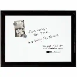 Quartet - Home Decor Magnetic Dry-Erase Board, 17" x 23", Ebony Frame - 23 x 17
