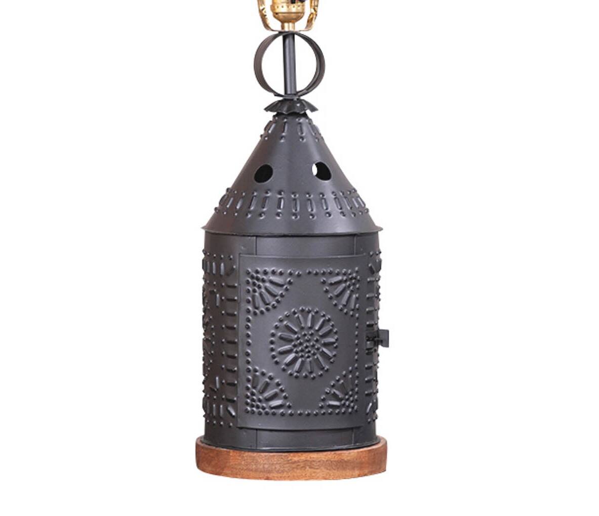 Alt View 2. Irvins Country Tinware - Irvins Country Tinware Tinner's Revere Lamp Base - Black.