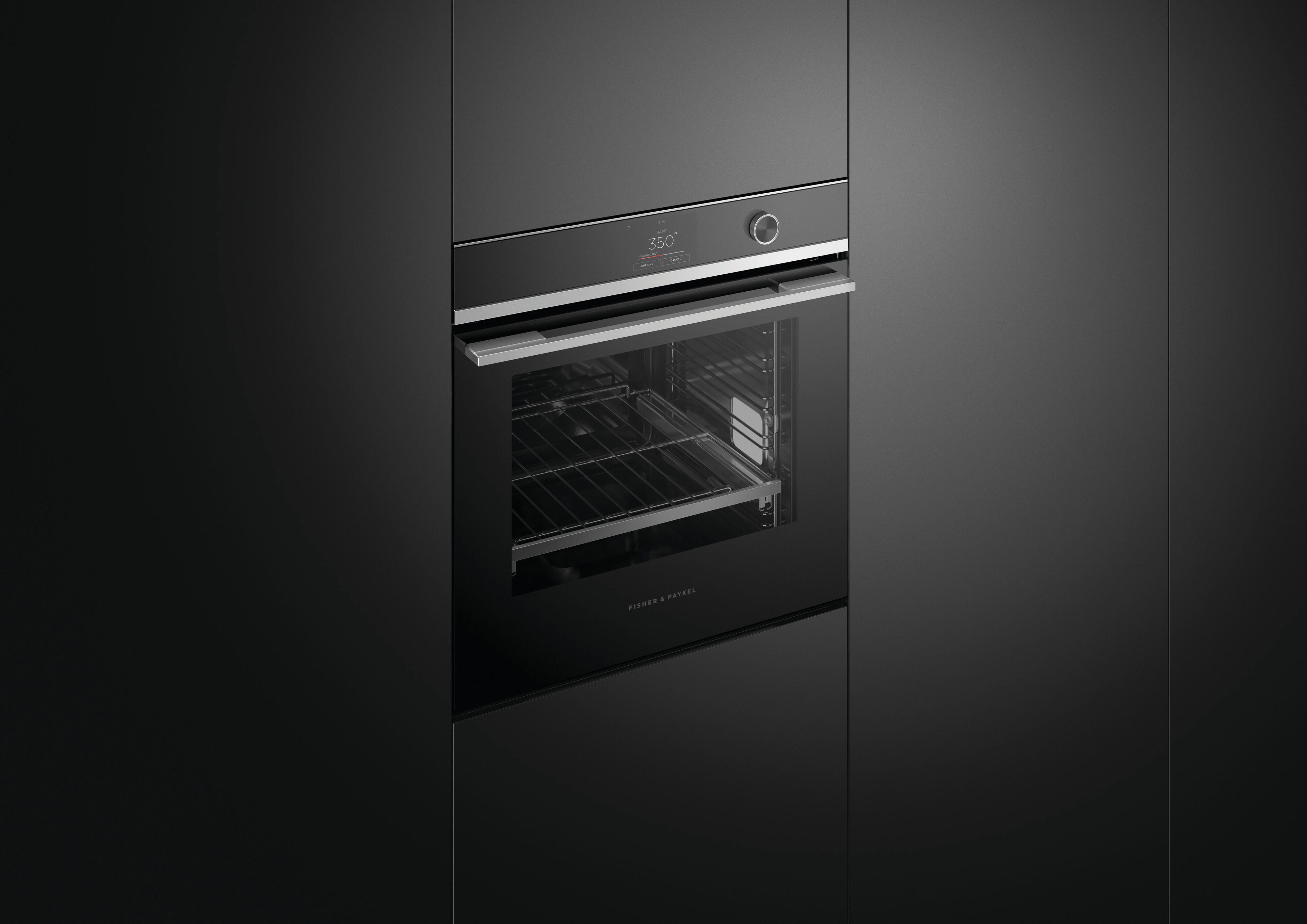 Alt View 13. Fisher & Paykel - 24-in Built-In Single Electric Convection Wall Oven - Stainless Steel.