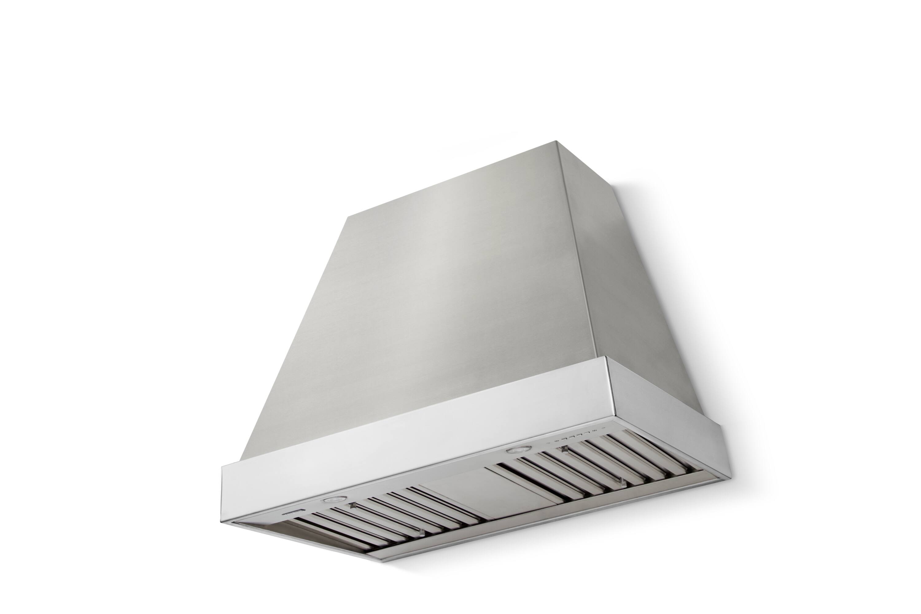 Front. AGA - AGA Euclid36 x 30 Hood 600 CFM_Stainless Steel_ w. Polished Chrome Trim - Stainless Steel.