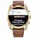 Alt View 2. Citizen - CZ Smart Unisex Hybrid 42.5mm Goldtone IP Stainless Steel Smartwatch with Brown Leather Strap - Gold.