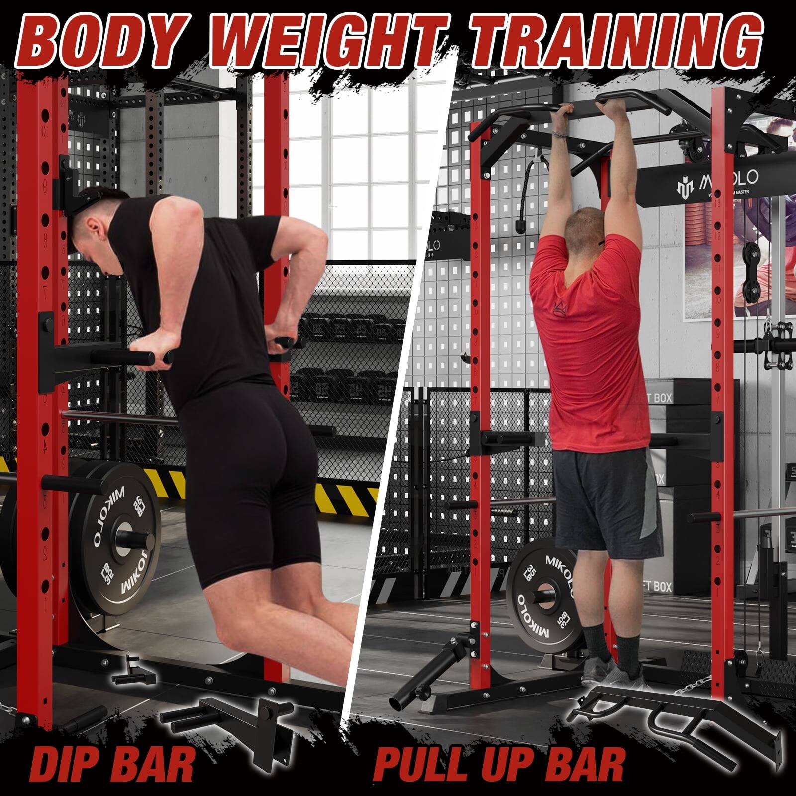 BODY WEIGHT TRAINING DIP BAR PULL UP BAR