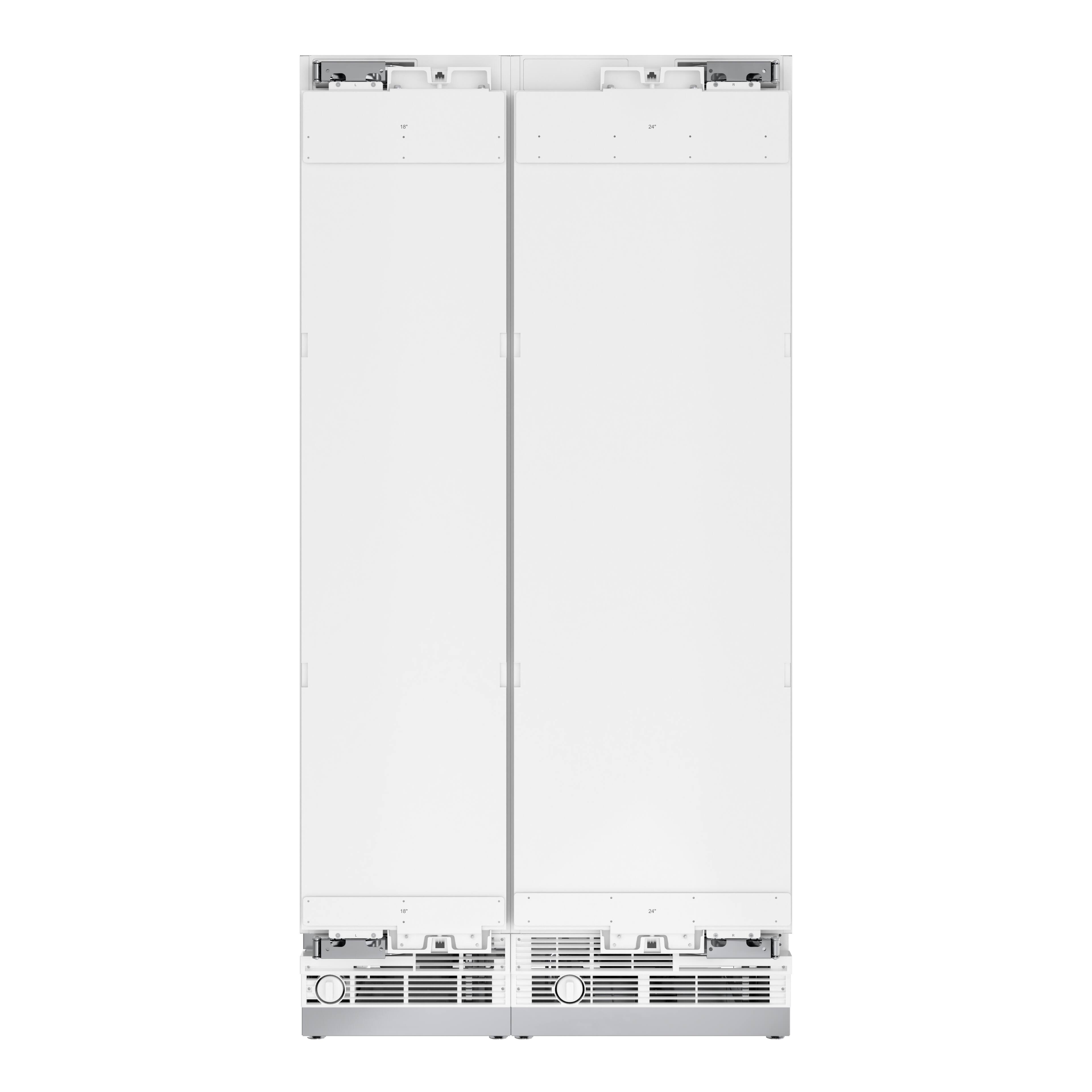 Back. Koolmore - Panel Ready Column Refrigerator and Freezer, 24" Refrigerator and 18" Freezer - White.