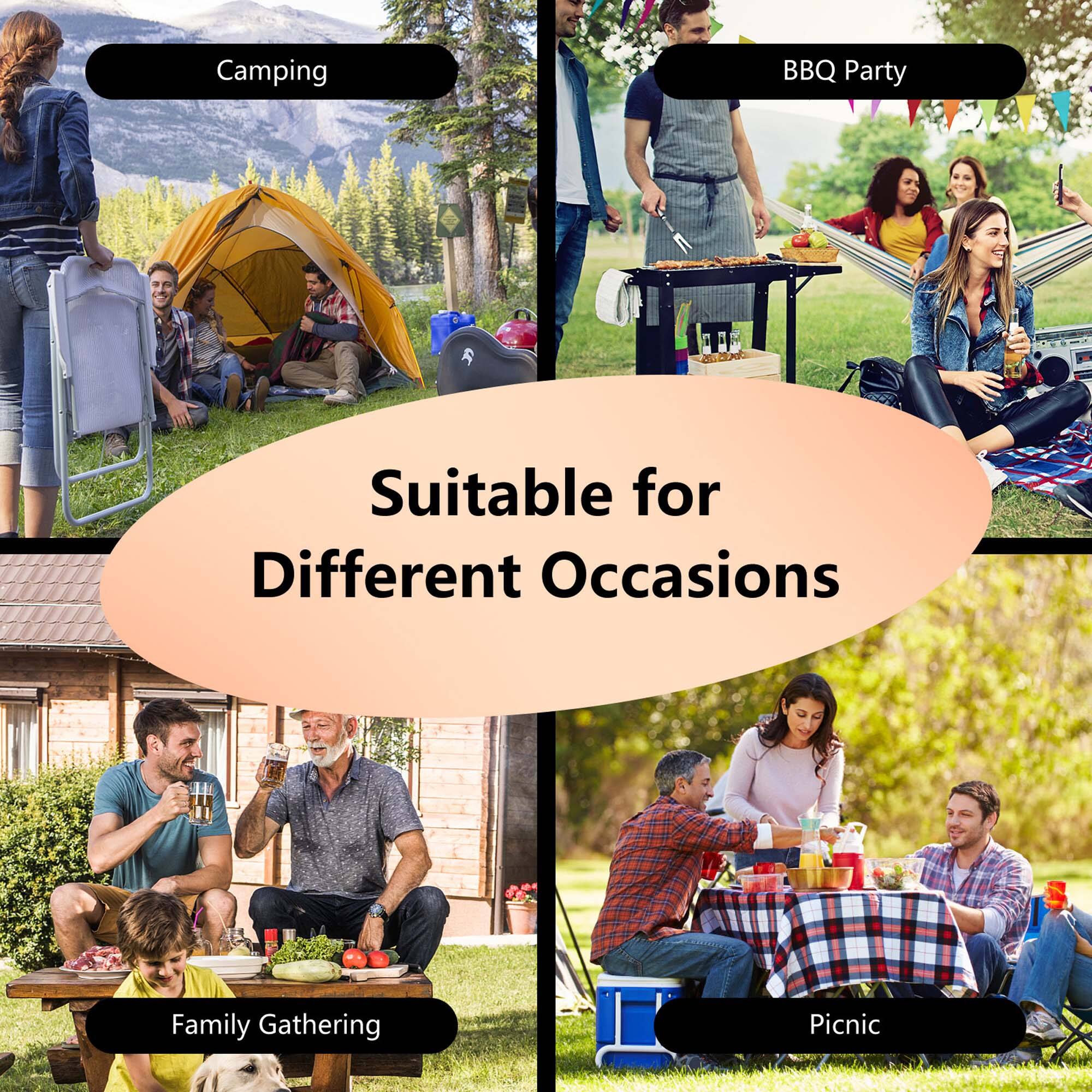 Suitable for Different Occasions:

* Camping
* BBQ Party
* Family Gathering
* Picnic