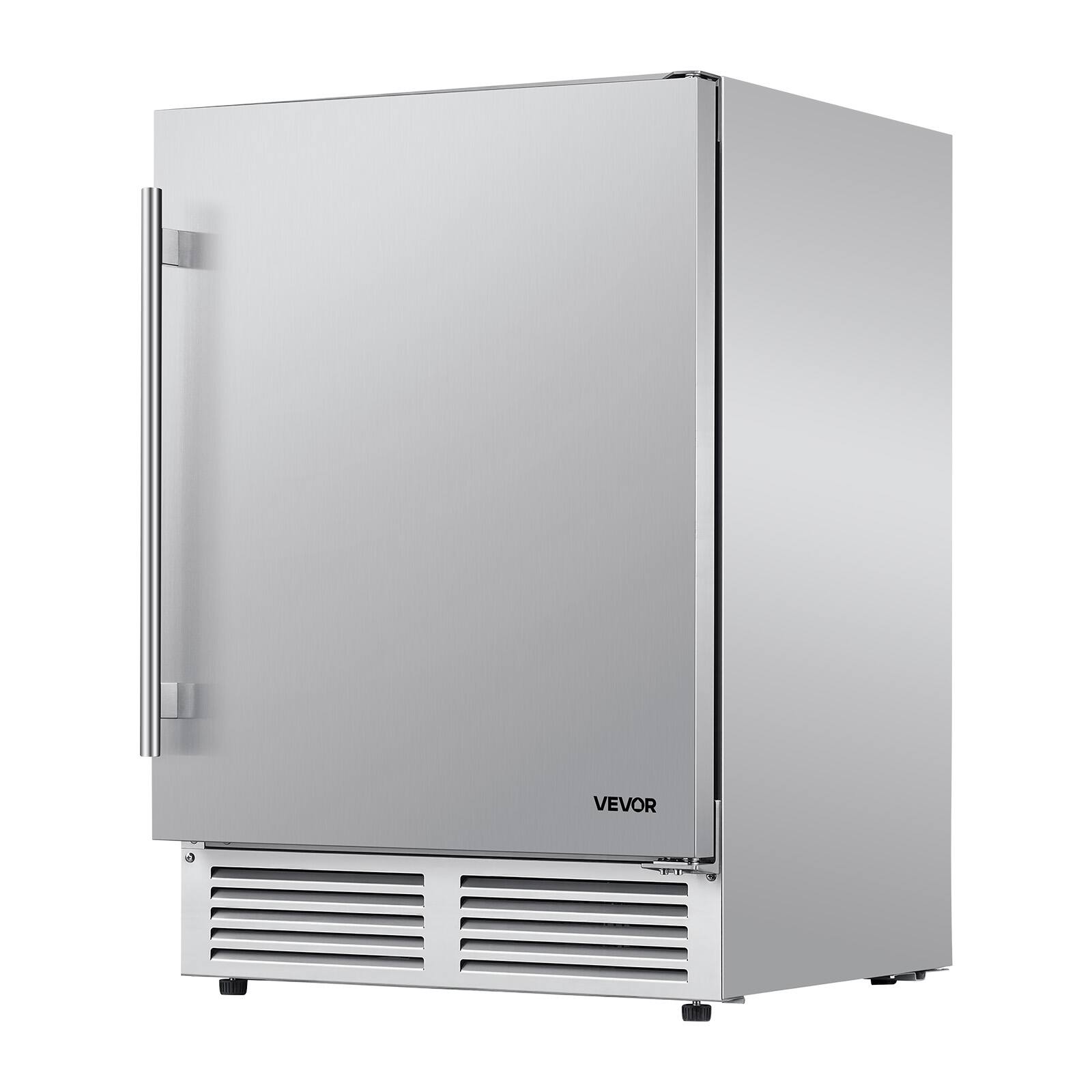 Alt View 5. VEVOR - Outdoor Beverage Refrigerator, 24 Inch Undercounter Drink Fridge, 304 Stainless Steel Body, 5.0 Cu. Ft, Hold 180 Cans - Silver.