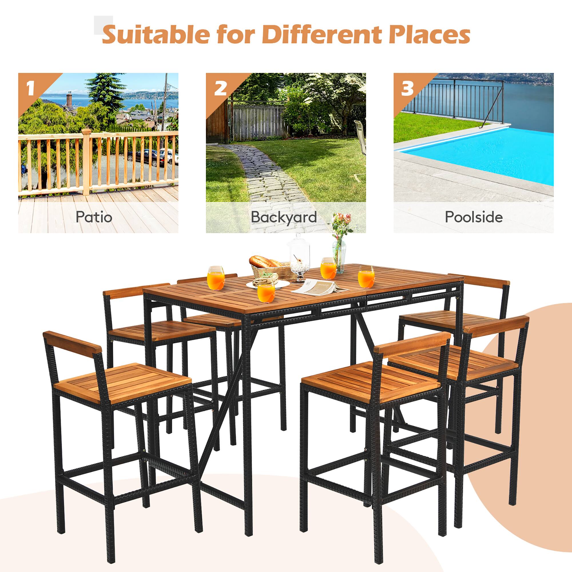 Suitable for Different Places

1. Patio
2. Backyard
3. Poolsides