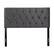 Front. CorLiving - Catalina Diamond Button Tufted Velvet Full/Double Headboard - Dark Grey.