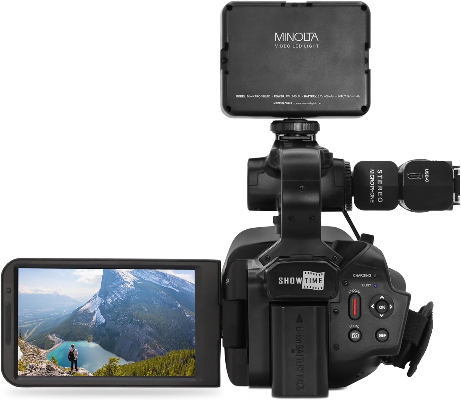 Minolta MN4KPRO 4K60FPS Ultra HD / 64 MP Autofocus Pro Camcorder w