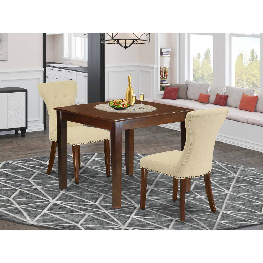 Left. East West Furniture - Dining Room Set Mahogany - Brown.