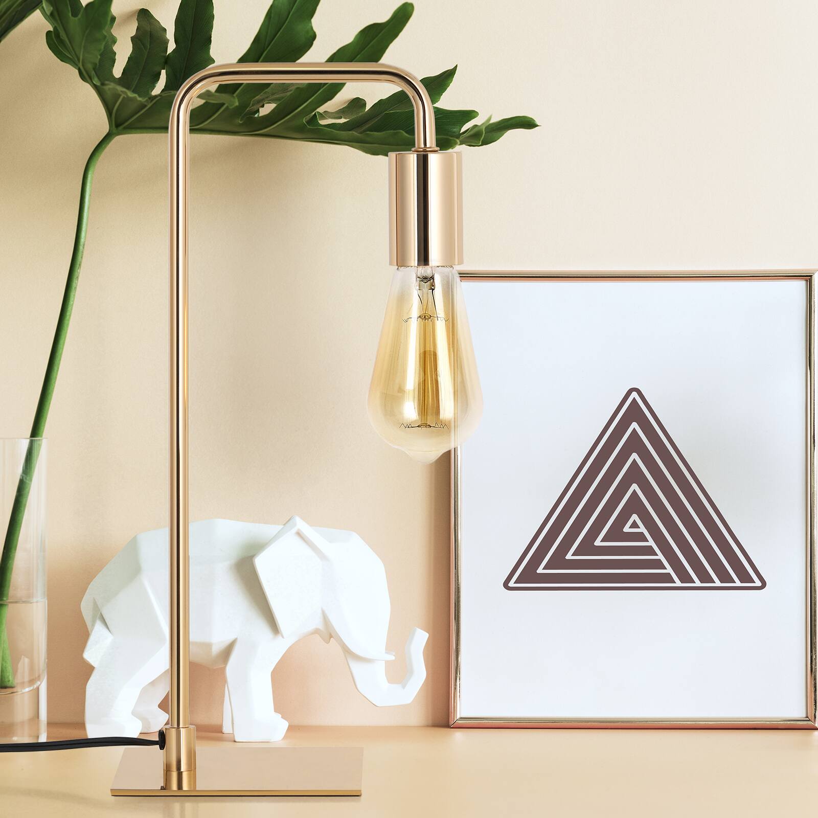 Alt View 2. Oumilen - Industrial Modern Table Lamp, Edison Metal Desk Lamp for Bedroom, Office, Dorm.