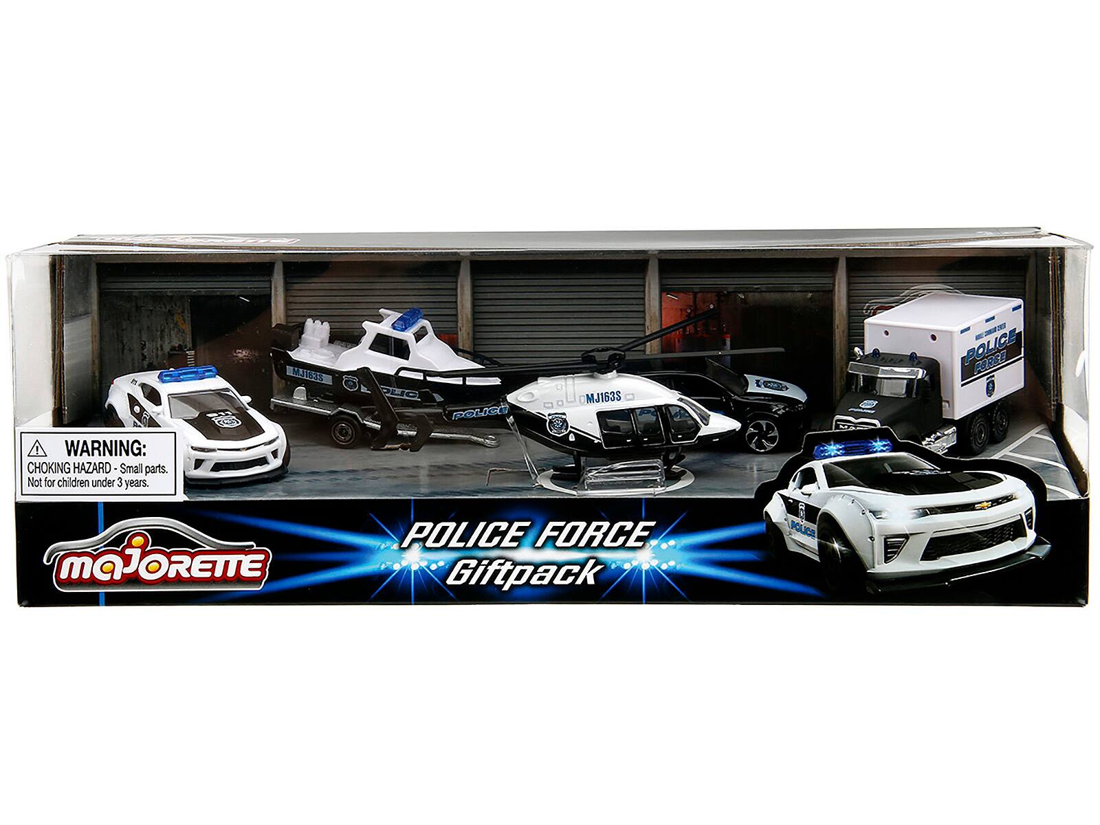 M313 UC POLICO MJ163S POLICE FORCE  
WARNING: CHOKING HAZARD - Small parts. Not for children under 3 years.  
MAJORETTE POLICE FORCE Giftpack