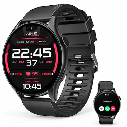 JUN 10
MON TUE WED THU FRI SAT SUN
22:45
AM PM
37
12H 24H
80%
95
13586
DUAL TIME
10:45
Incoming Call
13:20