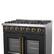 Alt View 10. Forno Appliances - Galiano 5.36 Cu. Ft. Freestanding Gas Convection Range with French Door Design - Black.
