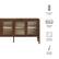 Wood-Grain Finish Adjustable Shelves Tempered Glass Doors Assembly Required
