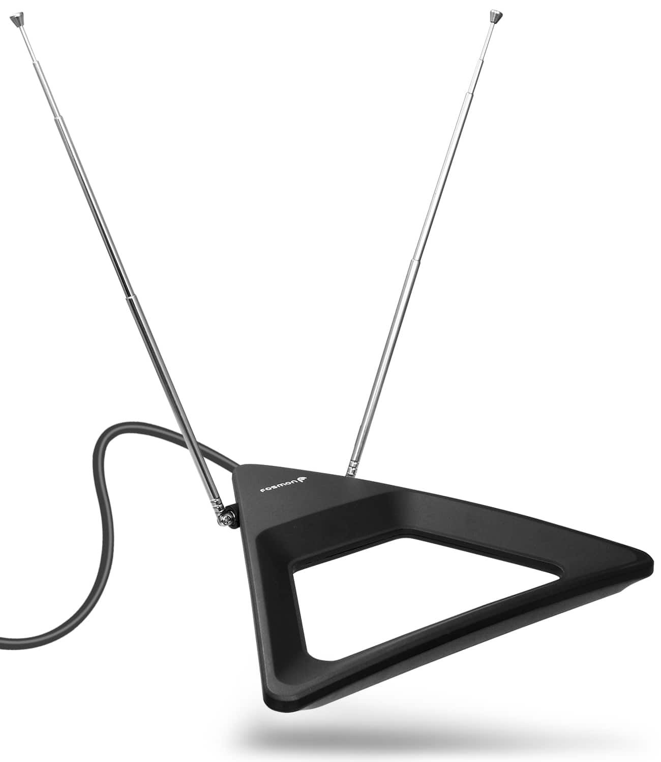 Front. Fosmon - 25 Miles Indoor HDTV Antenna, Rabbit Ears Antenna for TV with 5FT Cable, Digital TV Antenna Support 4K, ATSC 3.0 - Black.