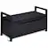 Front. Costway - Shoe Bench Storage Rack Cushion Seat Ottoman Bedroom Hallway Entryway Black - Black.
