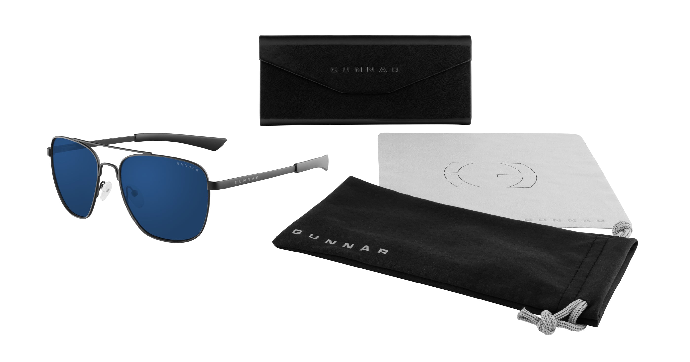 GUNNAR - Mustang Computer Glasses with Blue Light Reduction, Sun Lenses - Onyx - Front_Zoom