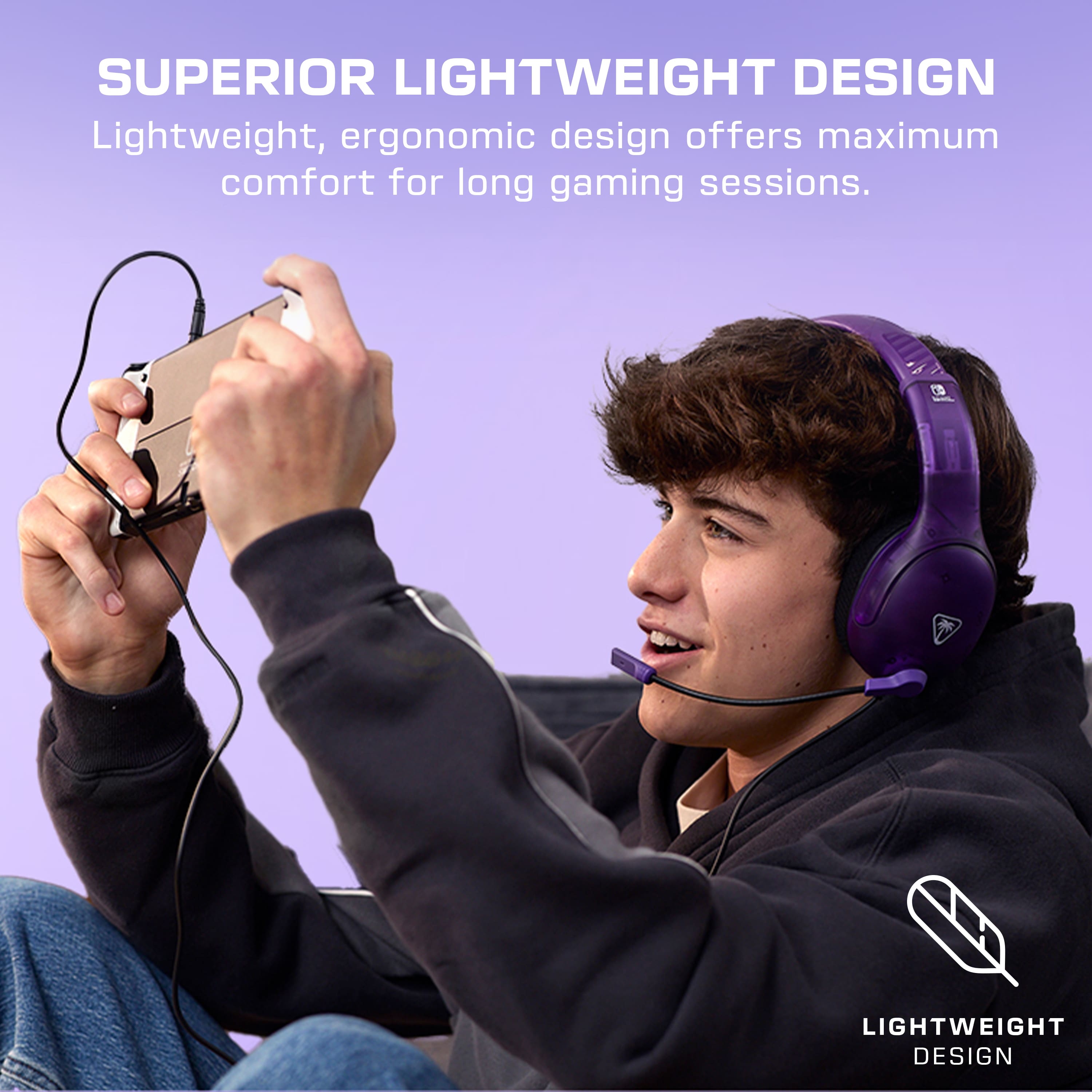 SUPERIOR LIGHTWEIGHT DESIGN: Lightweight, ergonomic design offers maximum comfort for long gaming sessions.