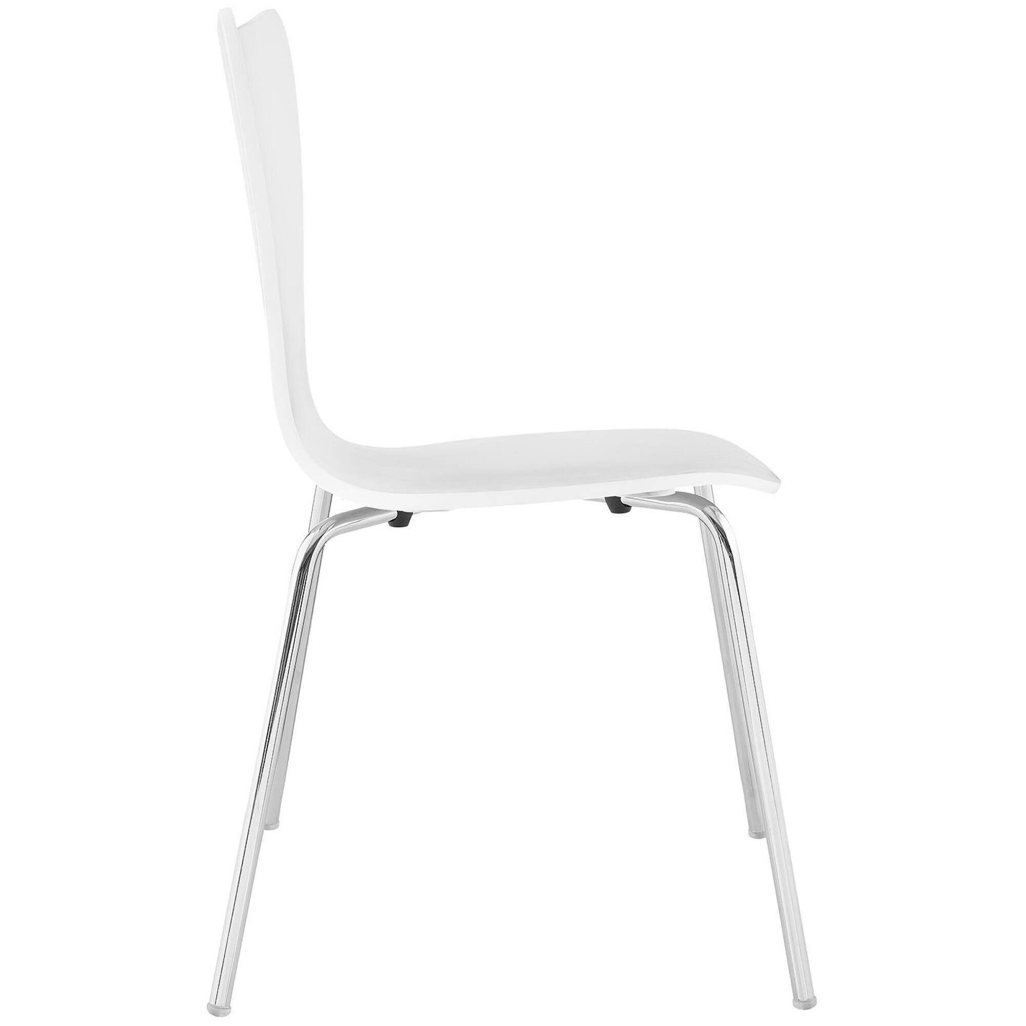 Angle. Modway - Ernie Dining Side Chair by Modway - White.