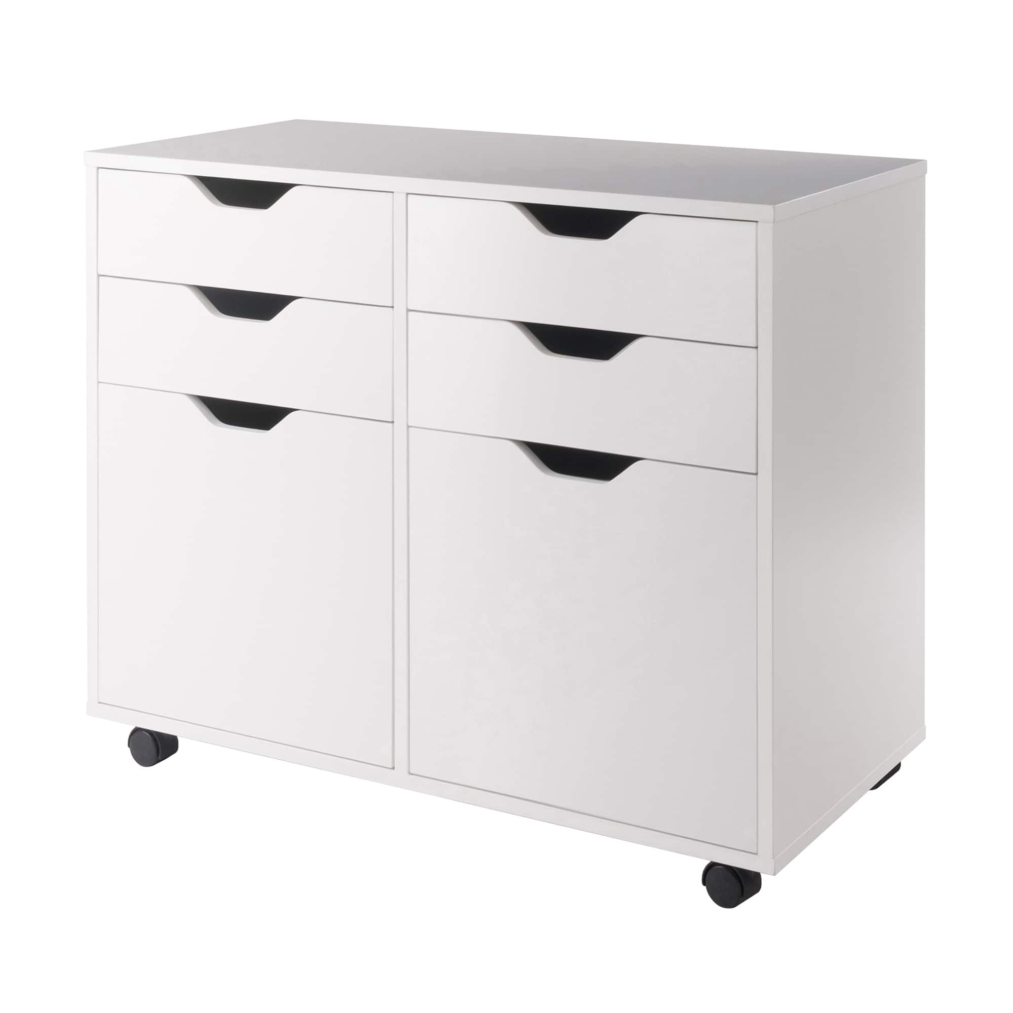 Winsome Wood - Halifax 2-Door, 4-Drawer Mobile Cabinet - White price history on PriceWatchPro