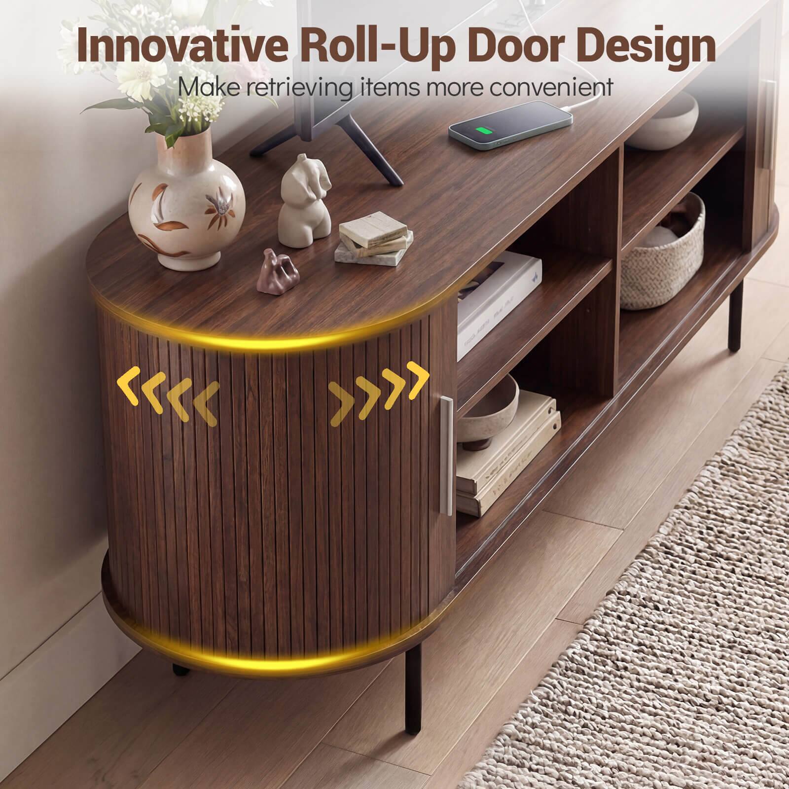 Innovative Roll-Up Door Design  
Make retrieving items more convenient