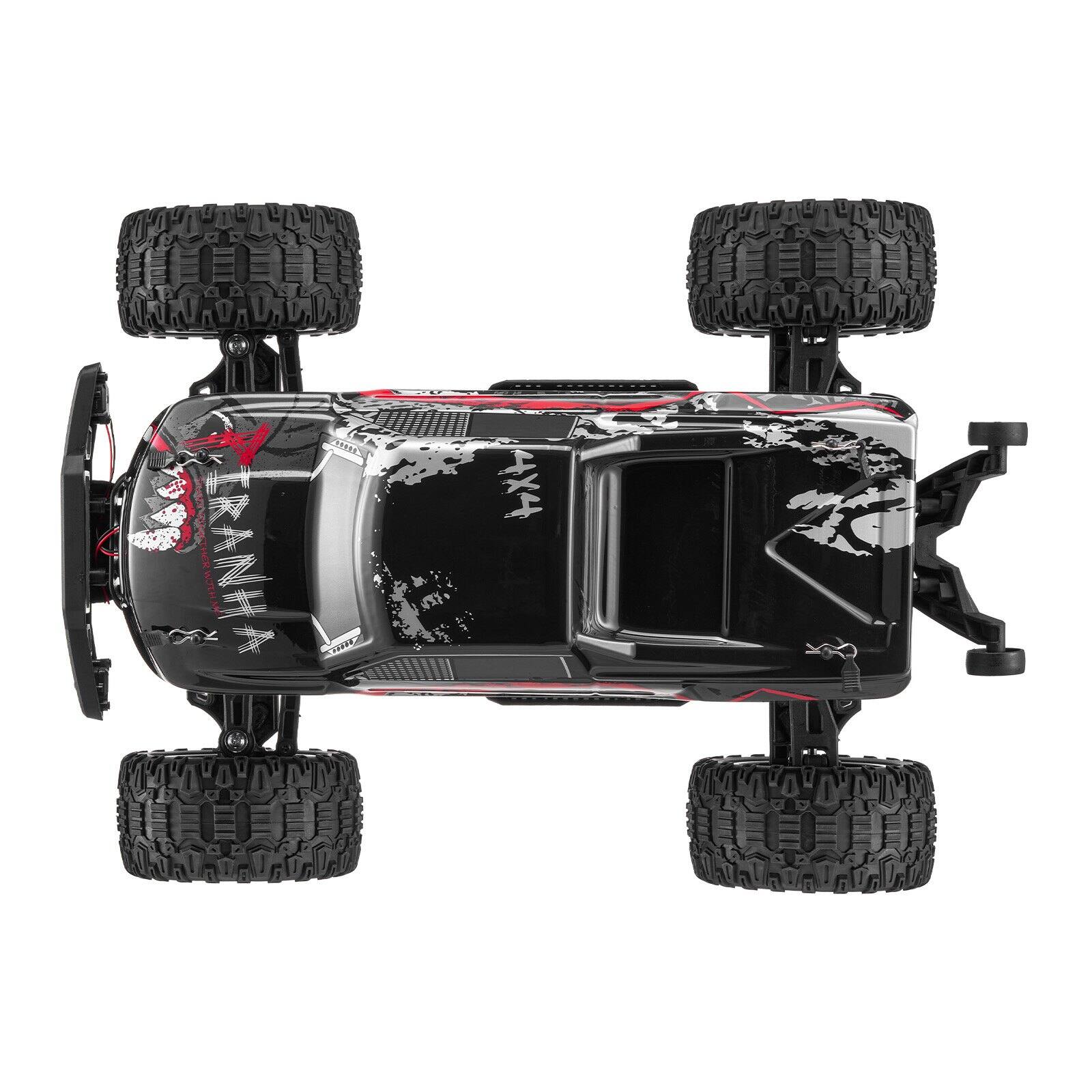 Alt View 9. Glintex - RC Car 1:10 Scale 4WD Off-Road Monster Truck with 45° Wheelie & 2 Batteries, 38km/h Hobby Racing Toy for Kids 8+.