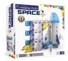 SPACE 32-Piece Magnetic Construction Set, THE ORIGINAL MAGNA-TILES