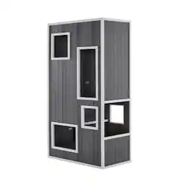 New Age Pet - ECOFLEX Kitty Kase Cat Play Tower - Gray