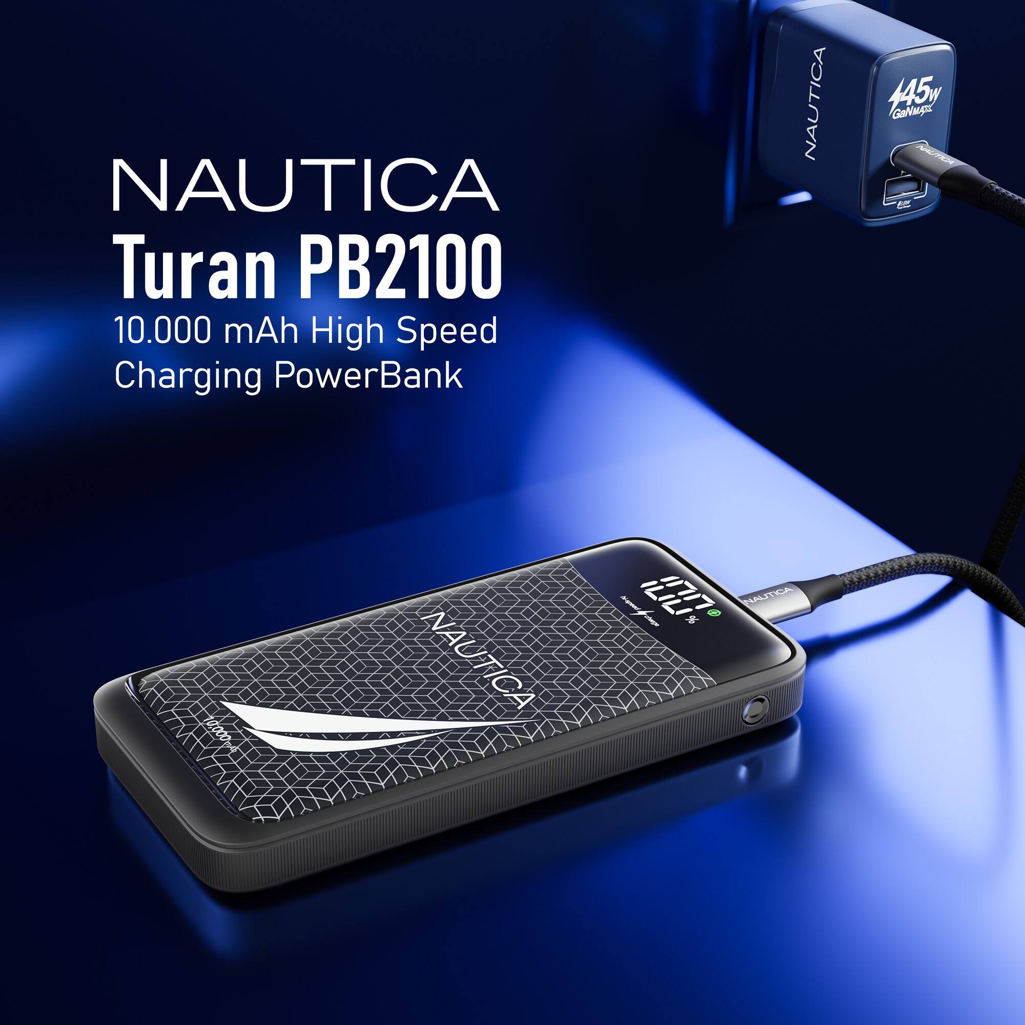 NAUTICA Turan PB2100 10.000 mAh High Speed Charging PowerBank