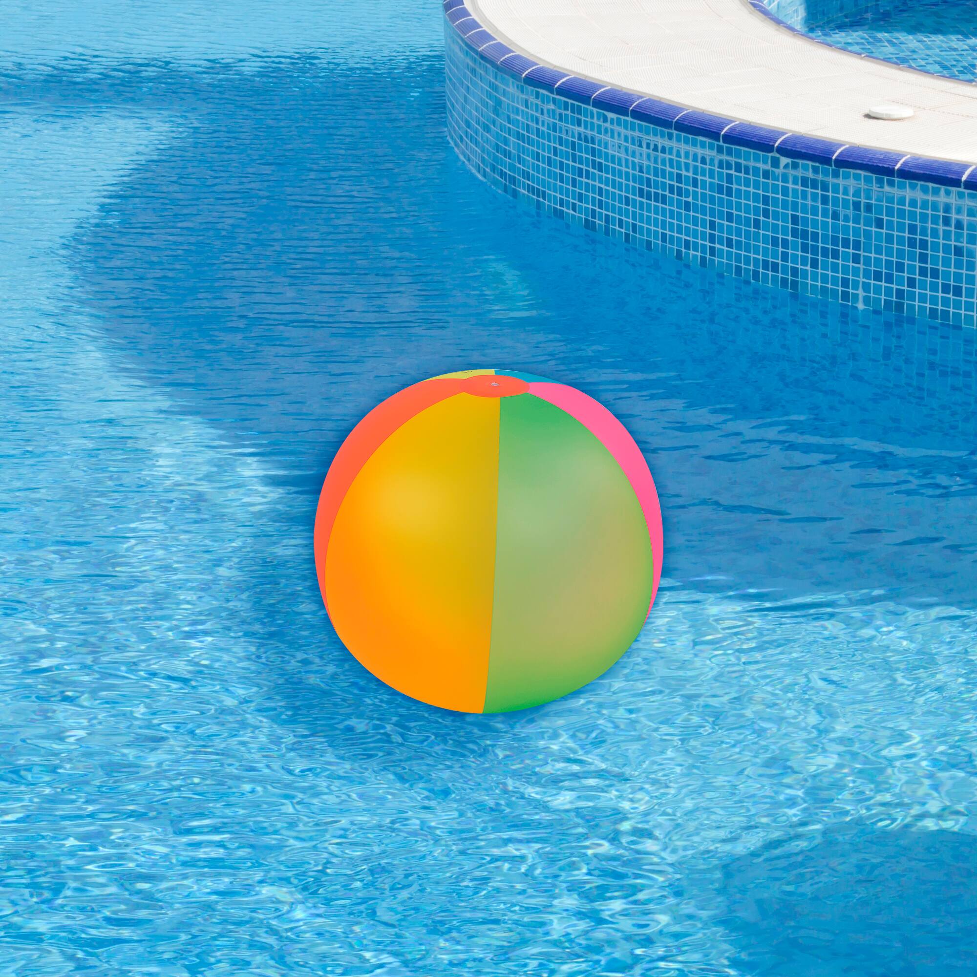 Alt View 1. Pool Central - Inflatable 6-Panel Jumbo Beach Ball   - 39" - Multicolor - Multi.