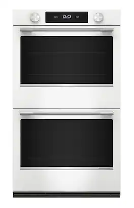 KitchenAid - 30-inch Smart Electric Double Wall Oven with Assisted Cooking Modes - White