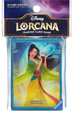 65 CARD SLEEVES STANDARD SIZE, CLEAR Disney LORCANA TRADING CARD GAME Disney Disney LORCANA TRADING CARD GAME Ravensburger