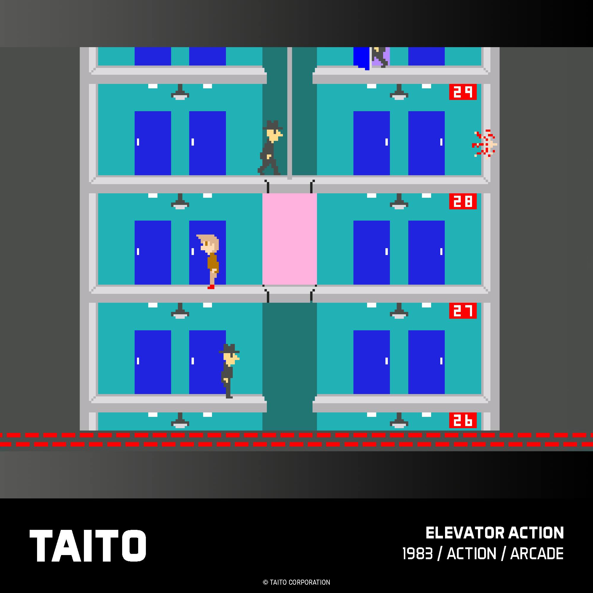29  
28  
27  
26  
TAITO  
© TAITO CORPORATION  
ELEVATOR ACTION 1983 / ACTION / ARCADE