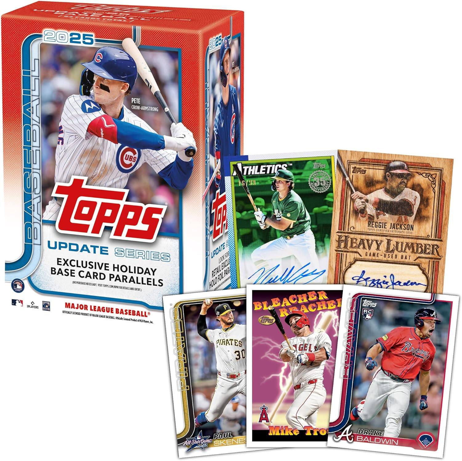 M 20 25 25 C D PETE AA CROW-ARMSTRONG BASEBALL TOPPS UPDATE SERIES EXCLUSIVE HOLIDAY BASE CARD PARALLELS 15/3 EPP 35 HEAVY LUMBER GAME-USED BAT REGGIE JACKSON BLEACHER REACHES RC - S A - P E PIRATES GEL ZAVI BAE A Mike Tro A DRAKE PAUL AUS SKENE BALDWIN

- Pete Crow-Armstrong
- A's
- Reggie Jackson
- Mike Trout
- Drake Baldw