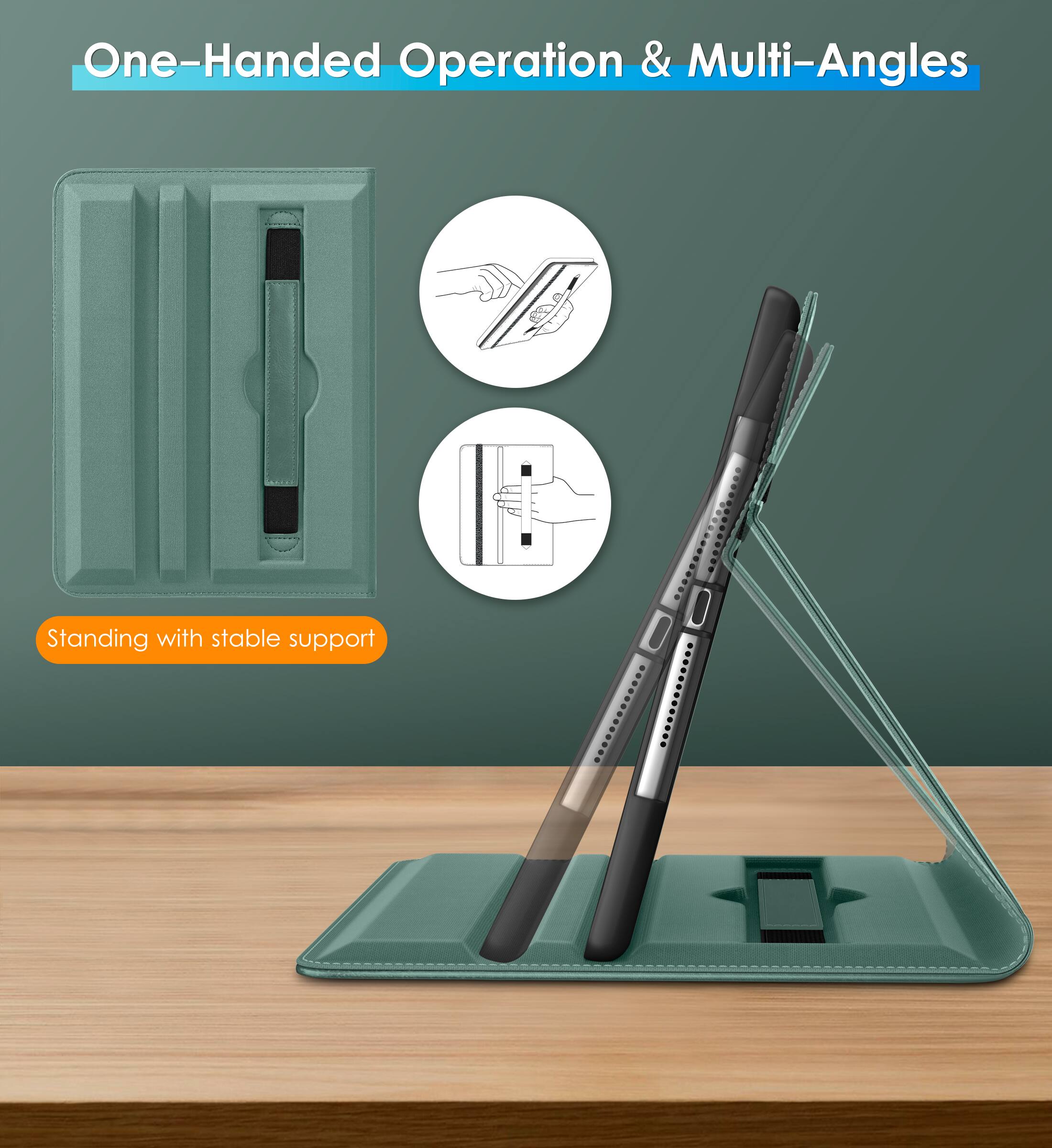 One-Handed Operation & Multi-Angles

Standing with stable support