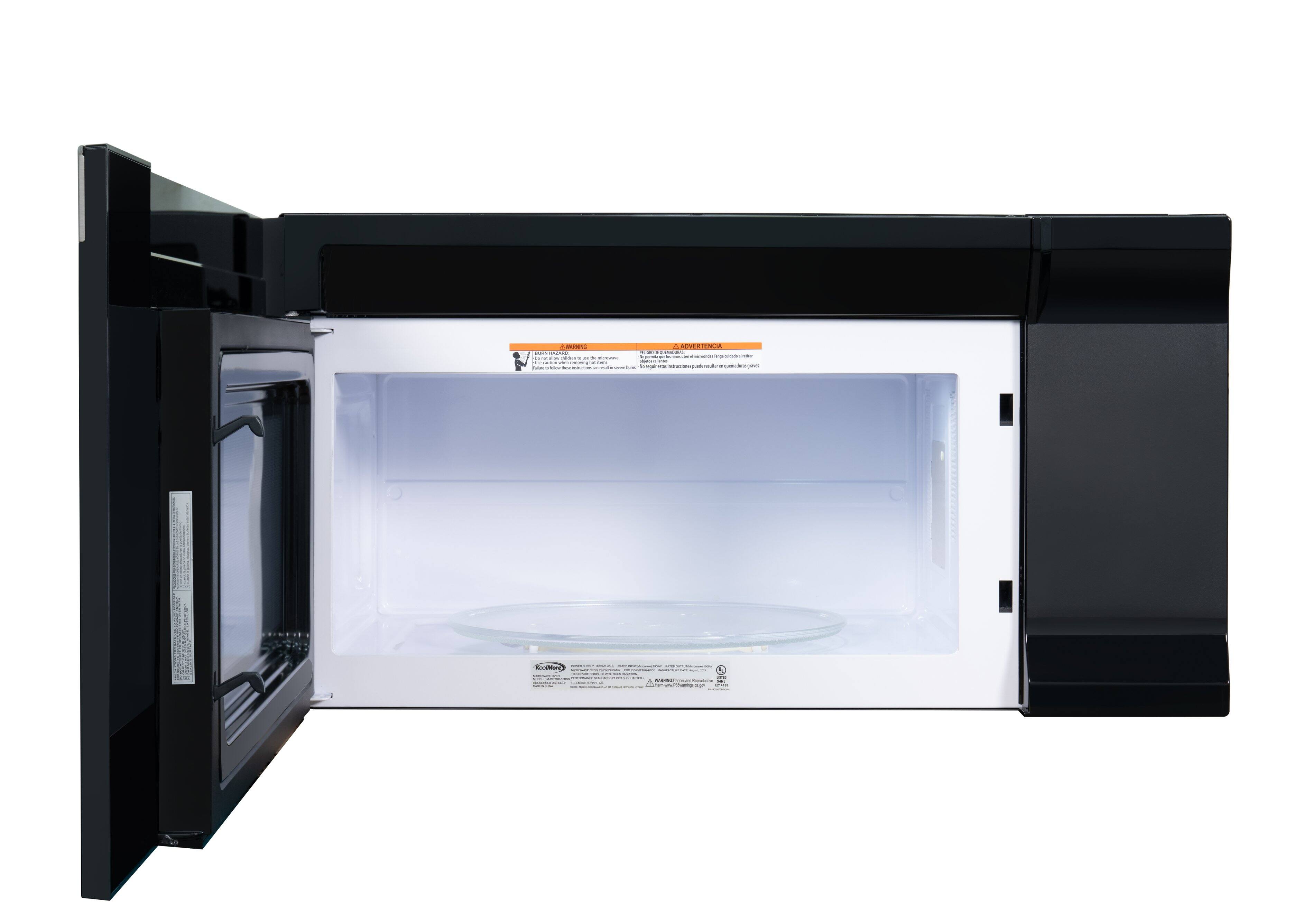 Angle. Koolmore - 30 in. 1.6 cu.ft Over-the-Range Microwave Oven in Black (KM-MOTSC-16BSS) - Stainless-Steel.