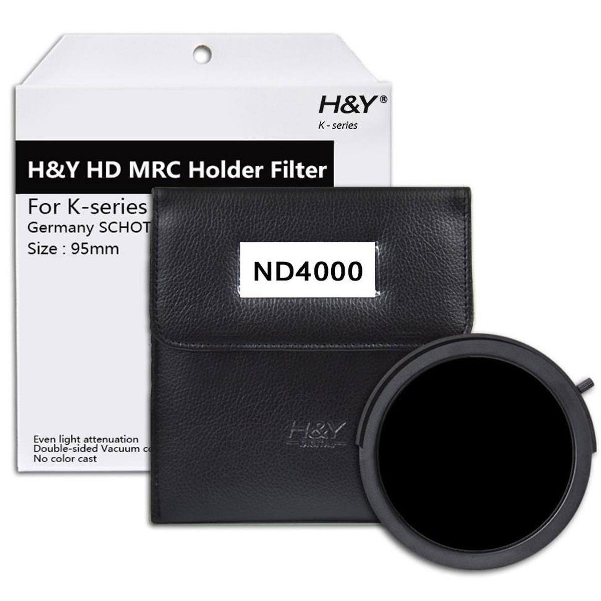 H&Y K series H&Y HD MRC Holder Filter For K-series Germany SCHOT Size: 95mm ND4000 Even light attenuation Double-sided Vacuum C No color cast