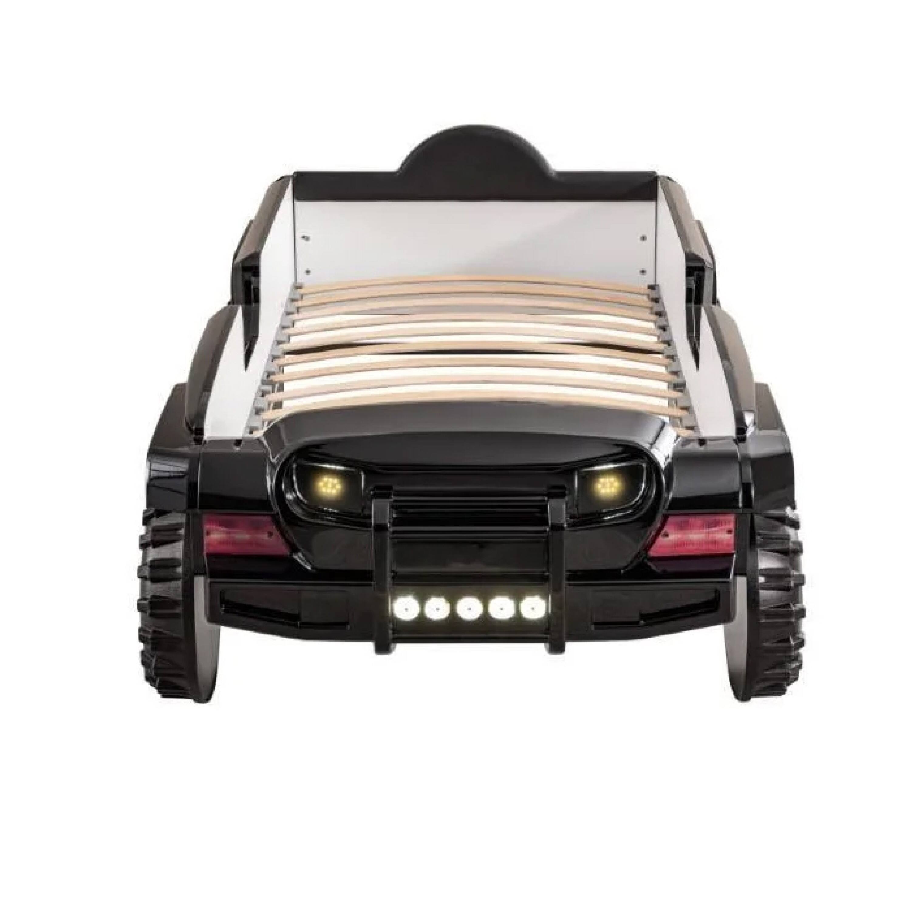 Alt View 2. Manhattan Lane - Randy SUV Twin Bed with Lights, Sound Effects, Black Faux Leather - Black.