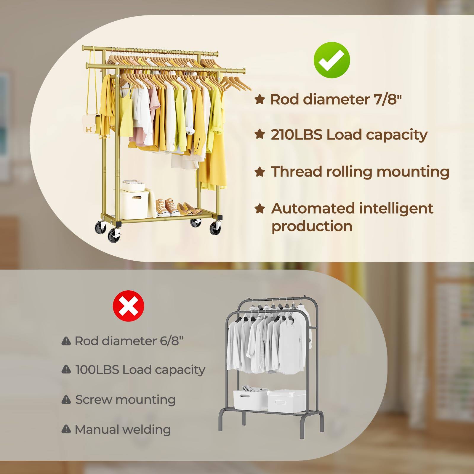 - Rod diameter 7/8"
- 210LBS Load capacity
- Thread rolling mounting
- Automated intelligent production

- Rod diameter 6/8"
- 100LBS Load capacity
- Screw mounting
- Manual welding
