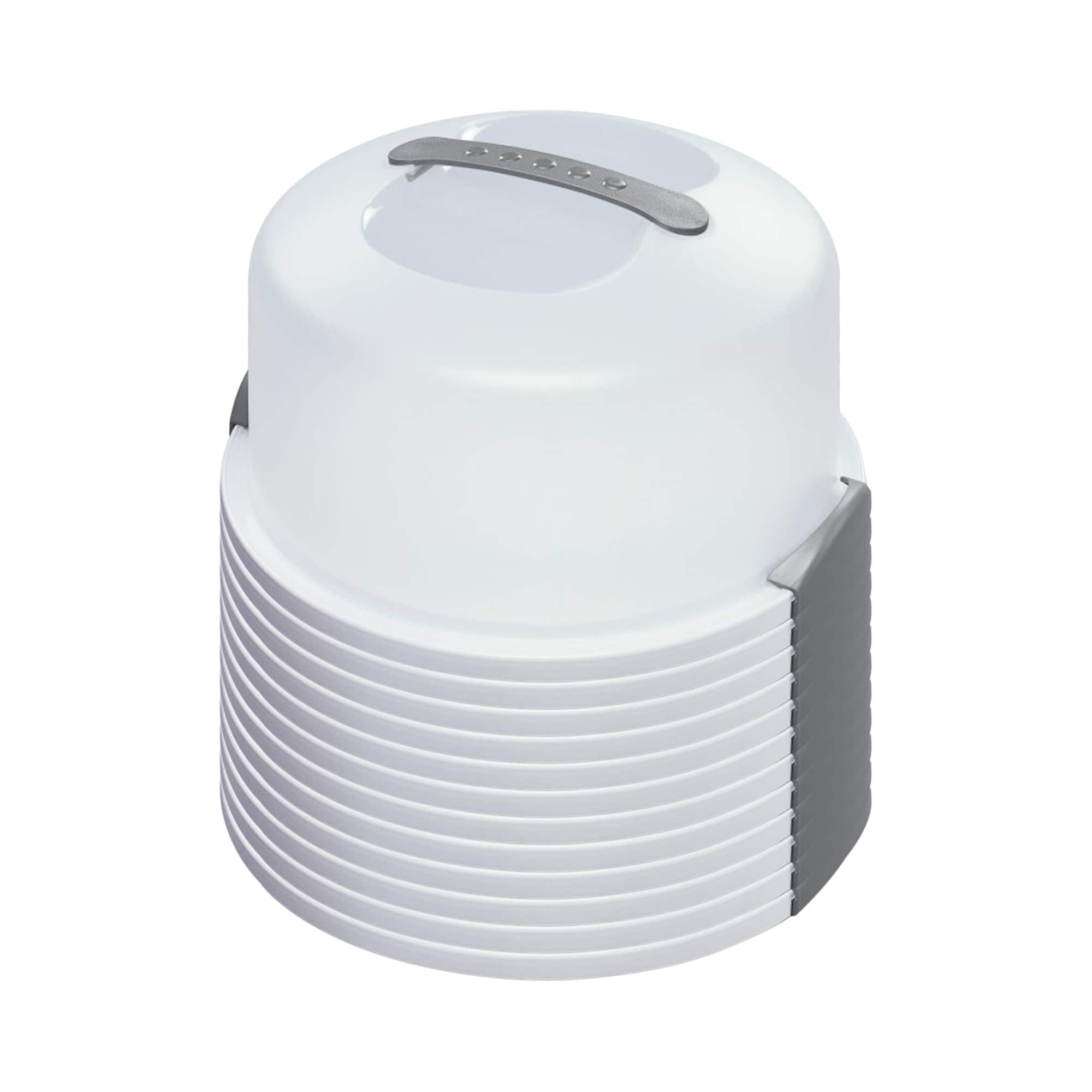 Sterilite - Portable Latching Cake Server Carrier Keeper w/ Handles (12 Pack) - White/Clear