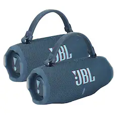 Front. JBL - 2x JBL Charge 6 Portable Waterproof Bluetooth Speaker (Blue) - Blue.