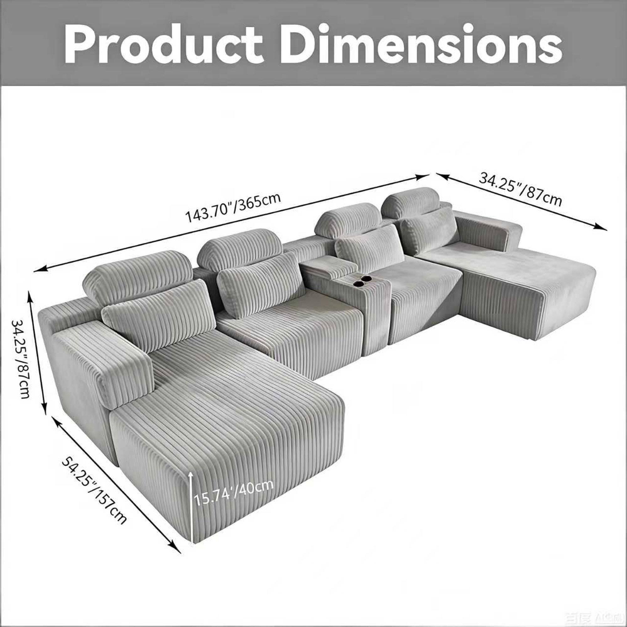 Product Dimensions

143.70" / 365cm  
34.25" / 87cm  
34.25" / 87cm  
54.25" / 157cm  
54.25" / 157cm  
15.74" / 40cm