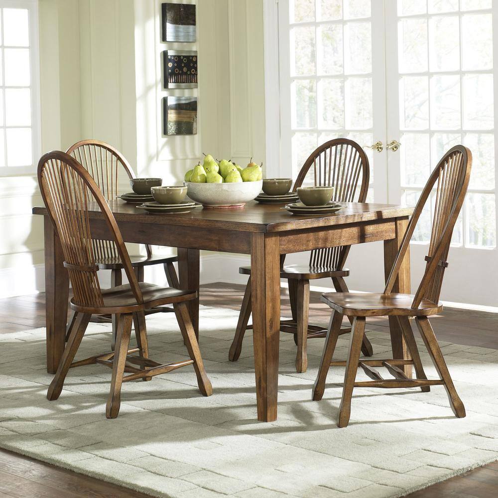 Alt View 1. Liberty Furniture Industries - Treasures Rectangular Leg Table - Oak in Rustic Oak - Brown.