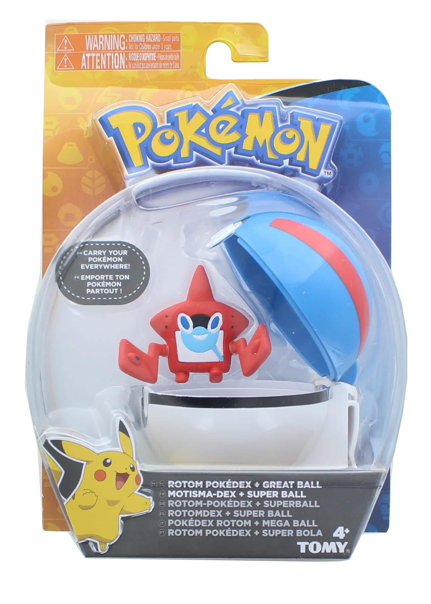 Pokémon - Pokemon Clip and Carry Poke Ball | 2 Inch Rotom and Great Ball - Red price history on PriceWatchPro