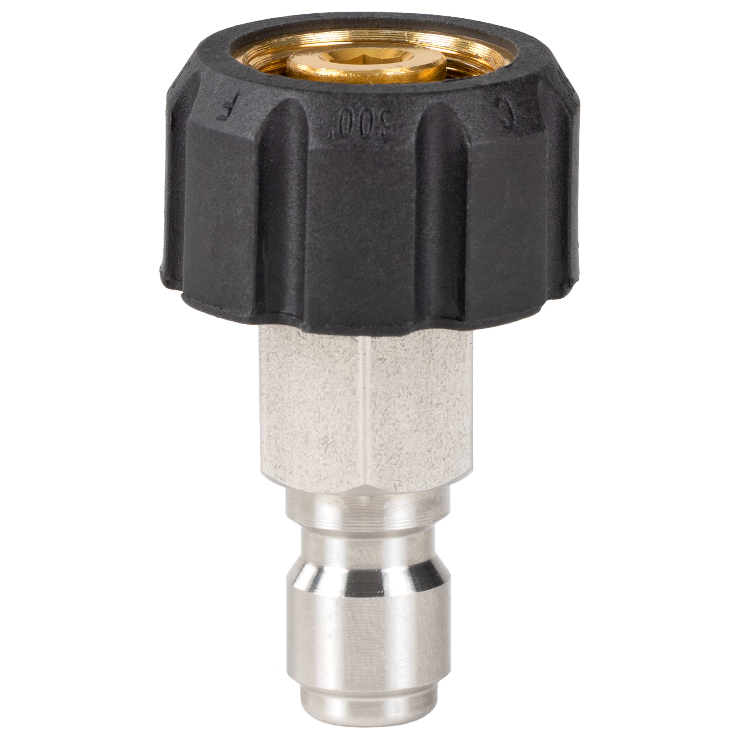 Back. Westinghouse - Heavy-Duty 3/4" GHT to M22-14MM Quick-Connect Fitting For Pressure Gun to Pressure Washer Hose - Black.