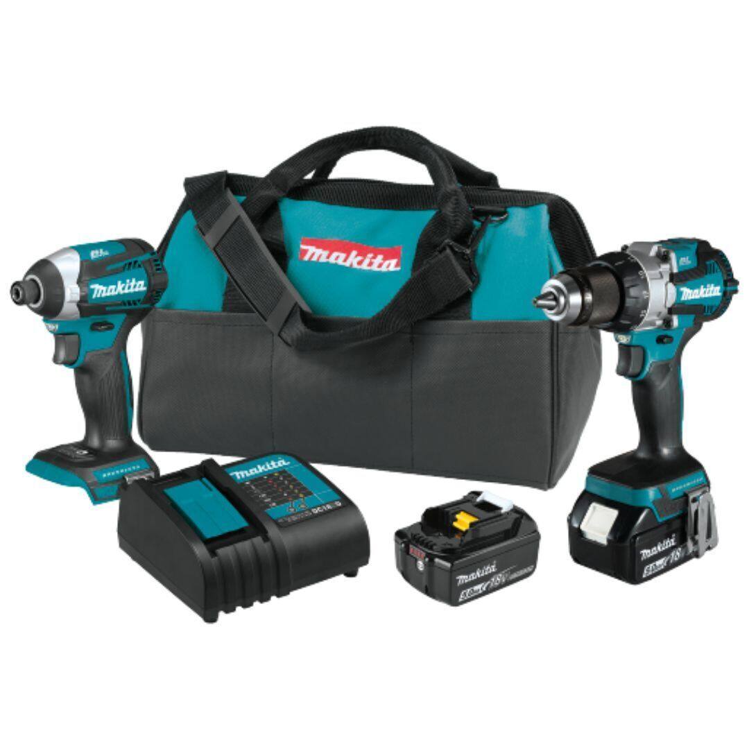 Makita - XT296ST 18V LXT Lithium-Ion Brushless Cordless 2-Pc. Combo Kit (5.0Ah)