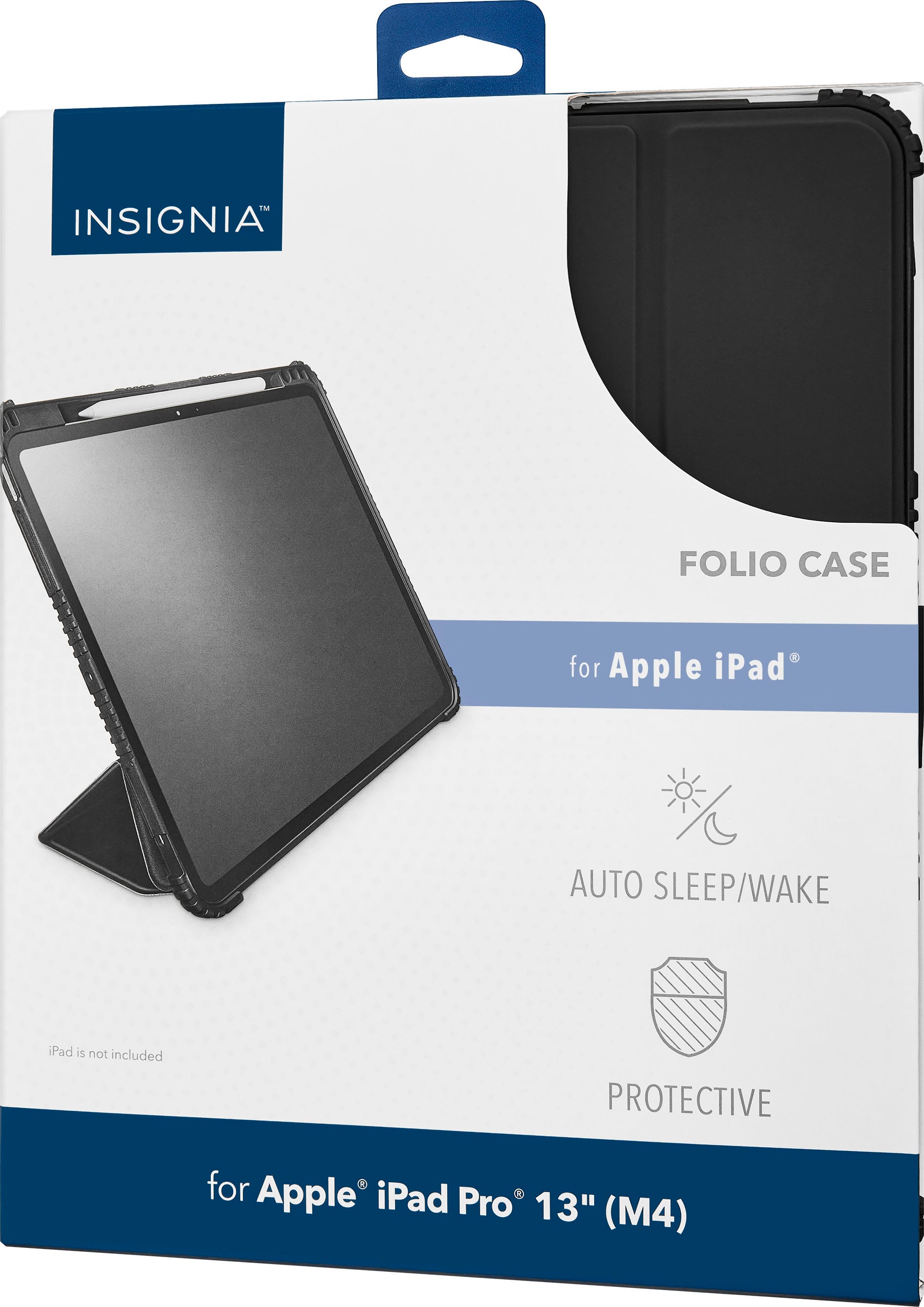 Insignia Folio Case for Apple iPad Pro 13" (M4) - Auto Sleep/Wake, Protective.